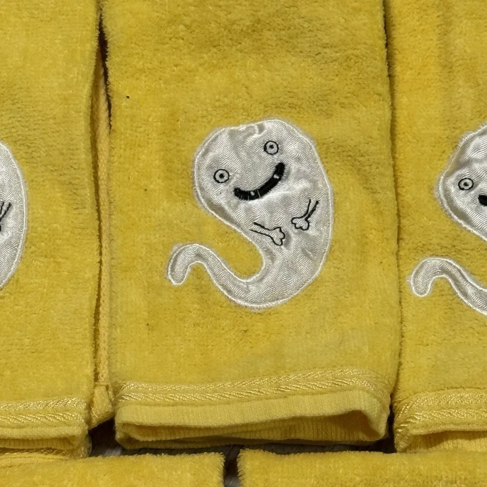 Halloween Ghost Hand Towels Yellow Set Of 5